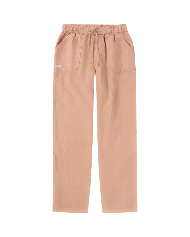 Safari Linen Pants Womens Apricot