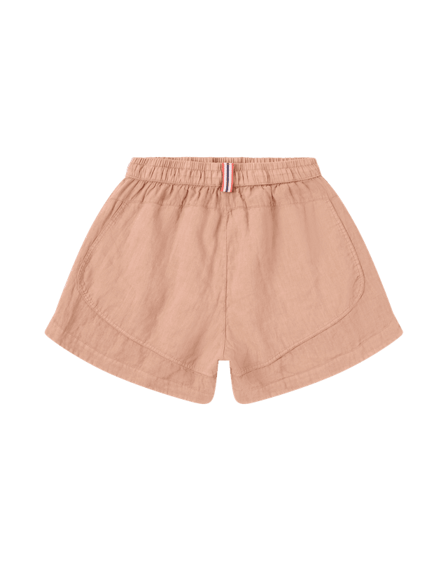 Safari Linen Shorts Womens Apricot