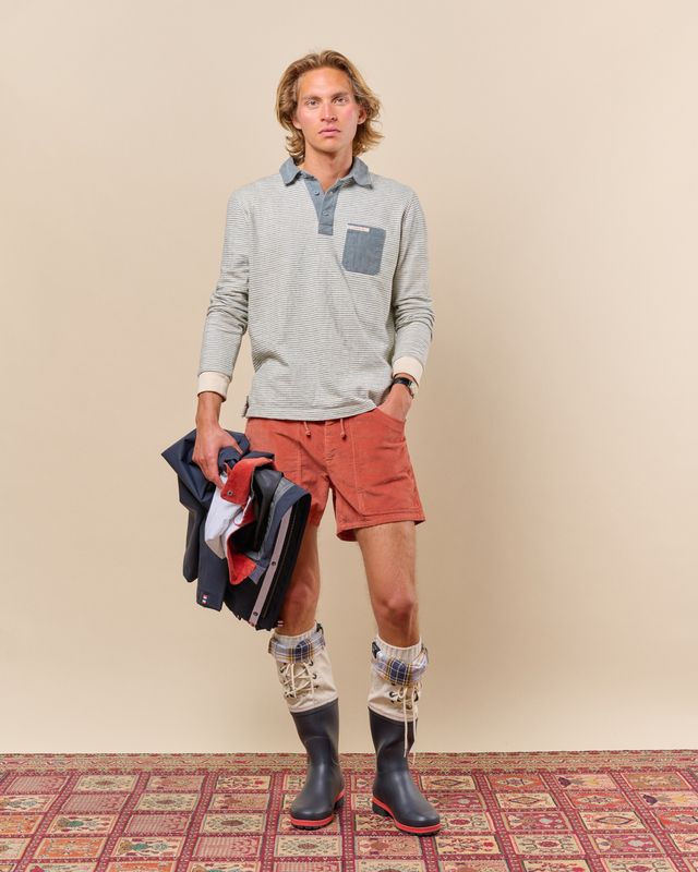 Chukka Sweater Mens Terra Red