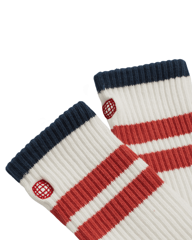 Oslo Crew Socks White/Red