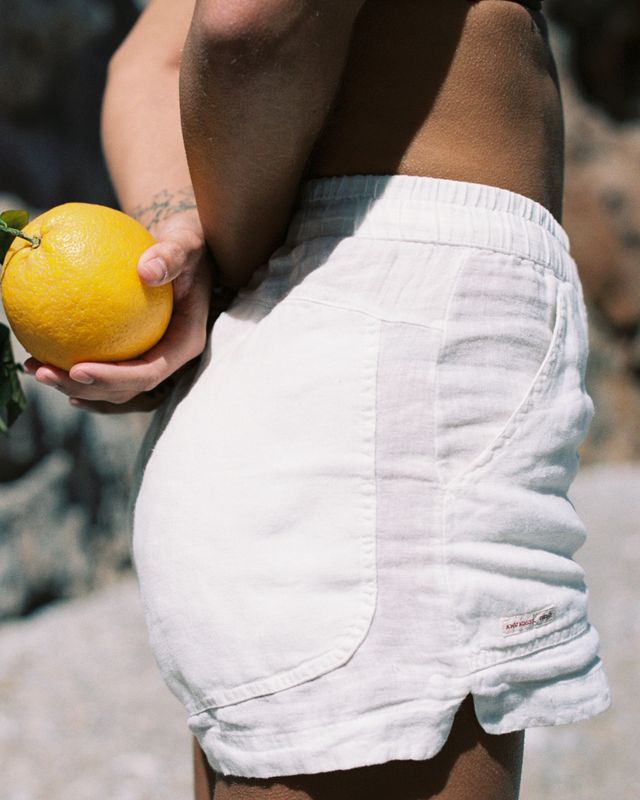 Safari Linen Shorts Womens Natural