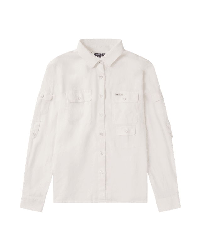 Traveller'S Linen Shirt Womens White