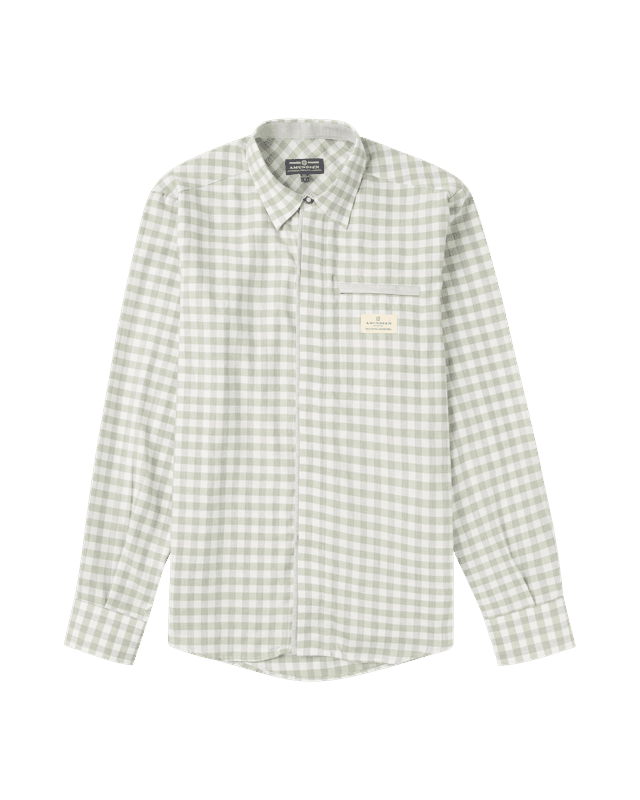 V-Bond Shirt Mens Chequered Willow Green