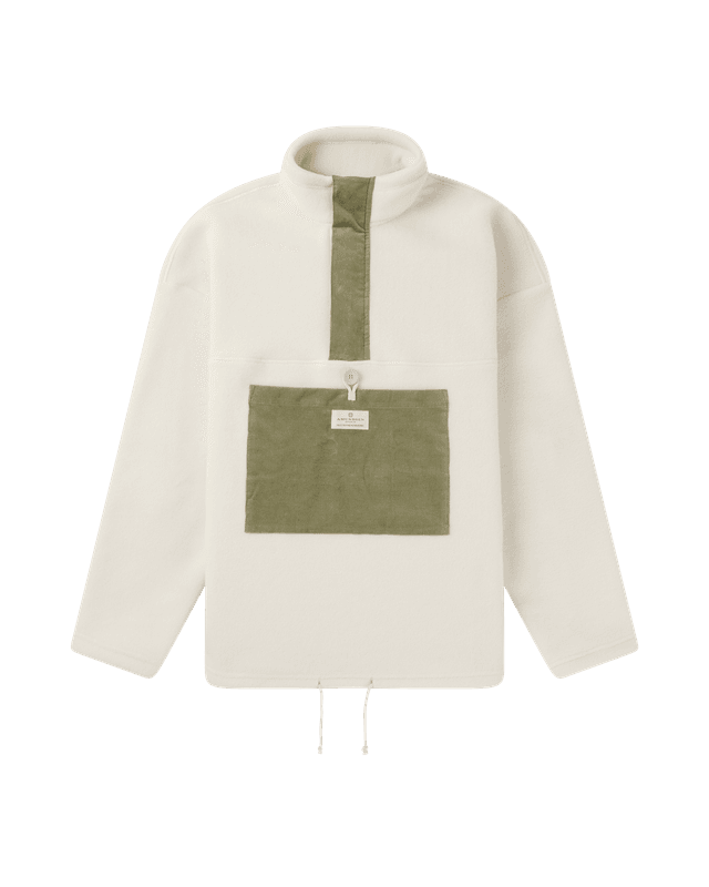 V-Bond Cord Fleece Mens Natural/Olive Ash