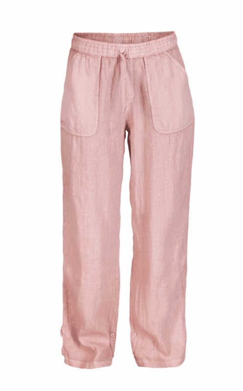 SAFARI LINEN PANTS W 191 Faded Peony Pink