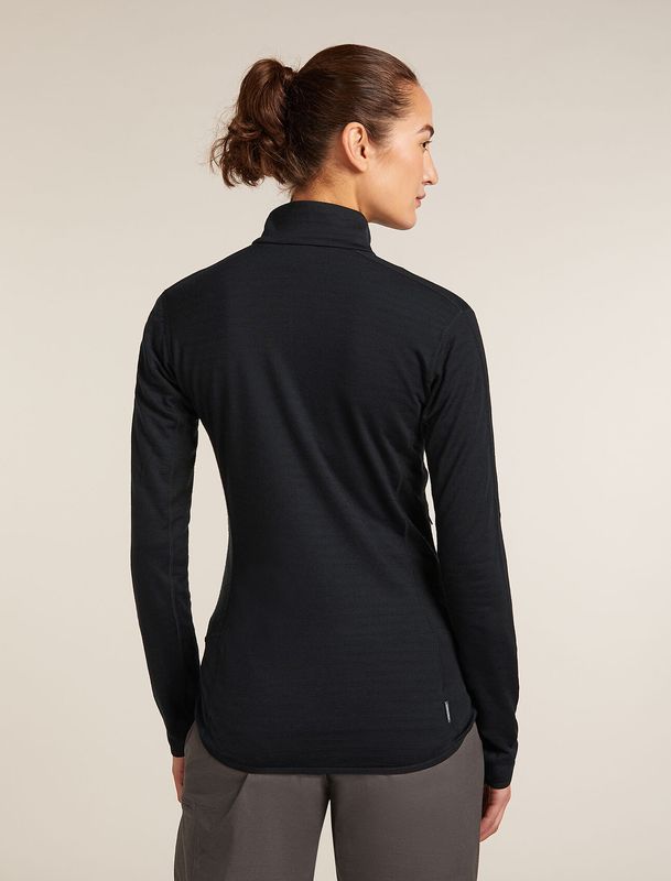 Women's Merino Blend 300 RealFleece Descender LS Zip Jacket Black