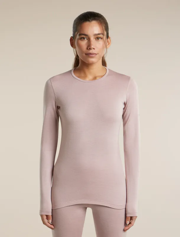 Icebreaker 260 Oasis Long Sleeve Crewe Women Pink Quartz
