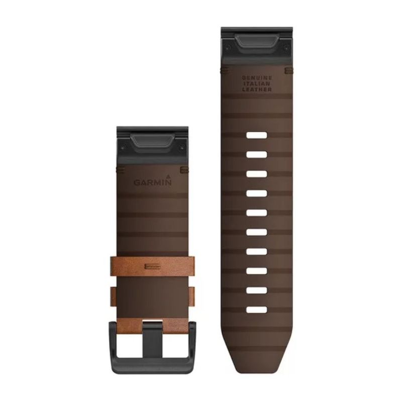 Garmin QuickFit® 22 Watch Bands, Chestnut Leather