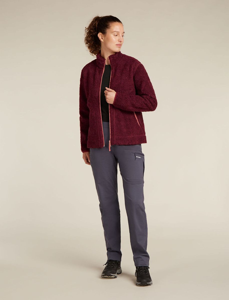 Merino W´s Realfleece 960 High Pile Jkt Port/Chedar Wood