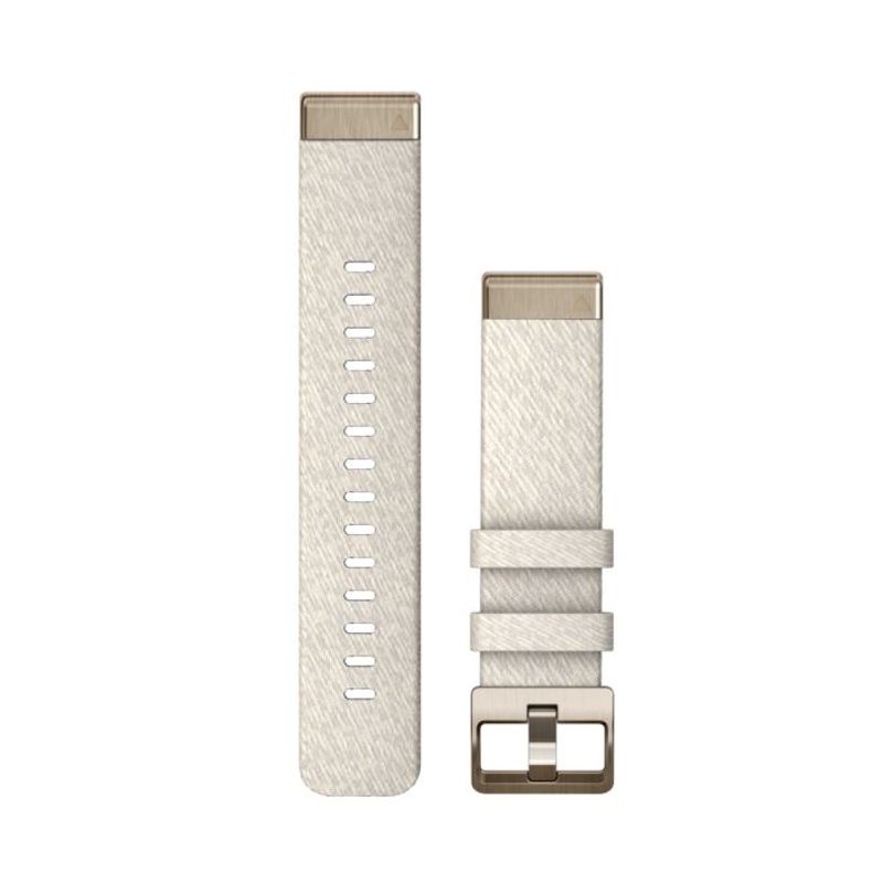 Garmin QuickFit 20mm Cream Heathered Nylon Band (Soft Gold)