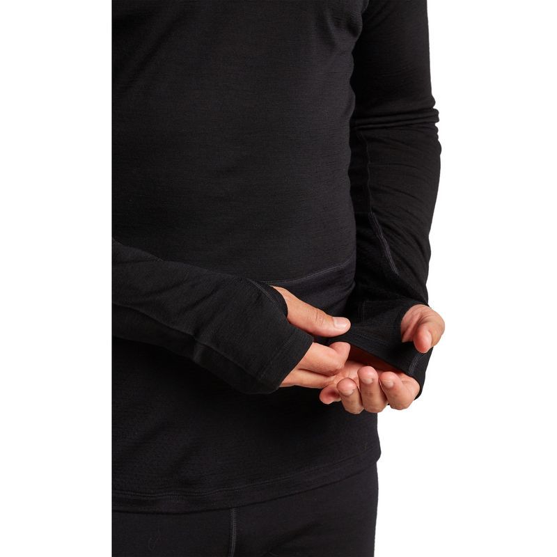 Men's 200 ZoneKnit LS Crewe Thermal Black