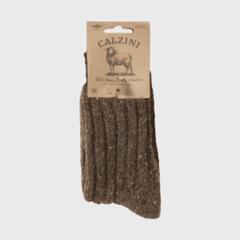 Calzini Socks Rib Soft 581 Wool Mix Taupe
