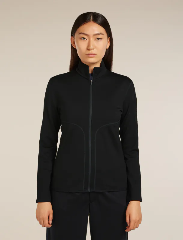 Women's Merino 560 Realfleece Elemental LS Zip Black