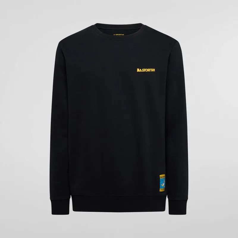 La Sportiva Climbing on the Moon Sweatshirt M Nero/Giallo