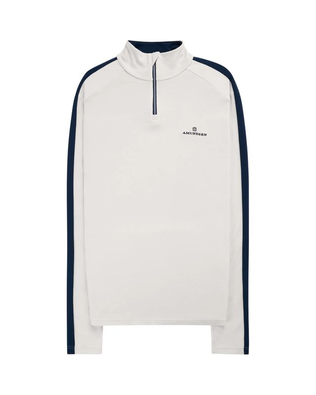 Amundsen 5Mila Half Zip Mens White/Stripe