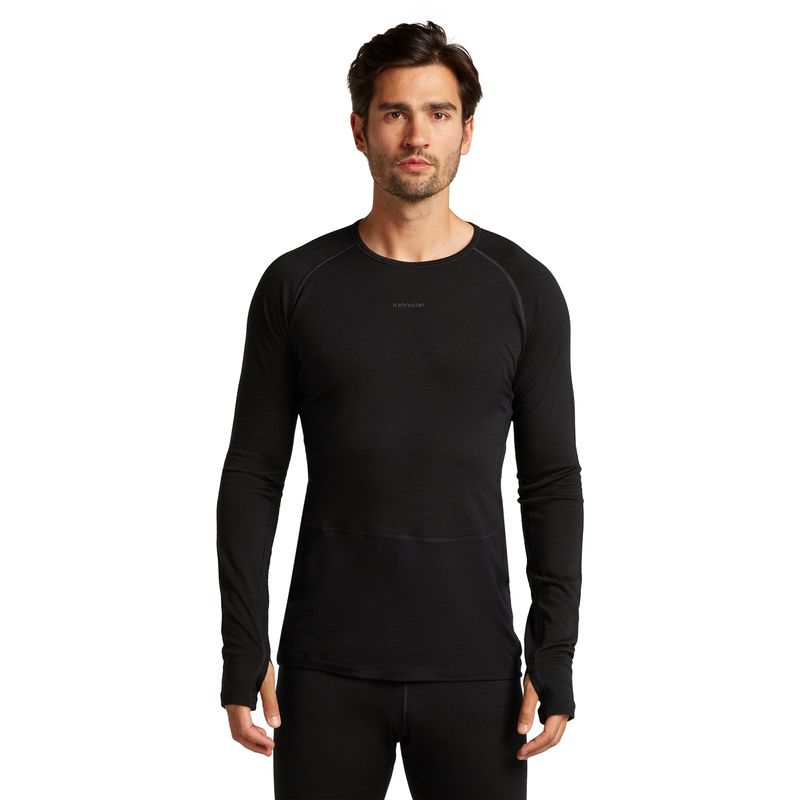 Men's 200 ZoneKnit LS Crewe Thermal Black