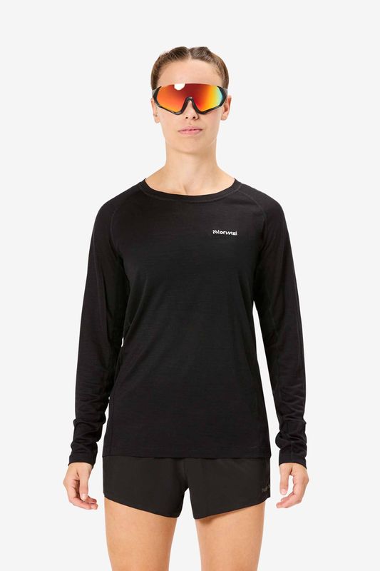 NNormal Womens Merino Long Sleeve T-shirt Black